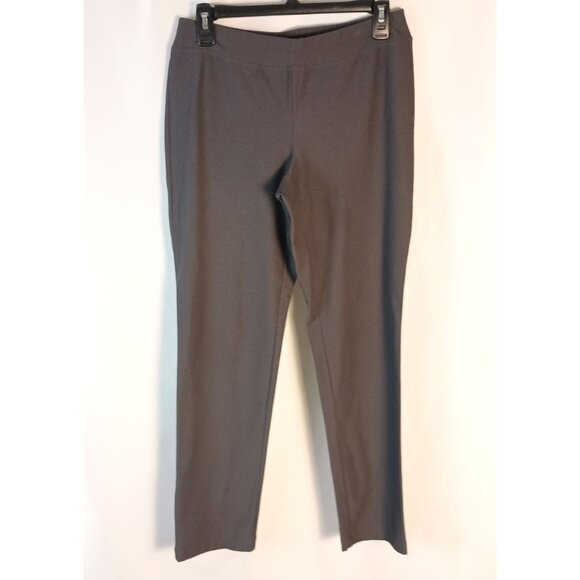 Eileen Fisher Washable Crepe Slim Leg Ankle Pants Gray XS Made in USA - Picture 2 of 6